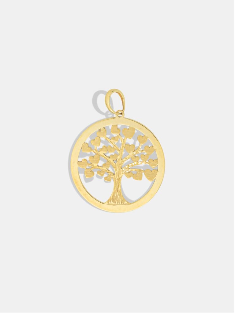 pingente ouro 18k arvore da vida