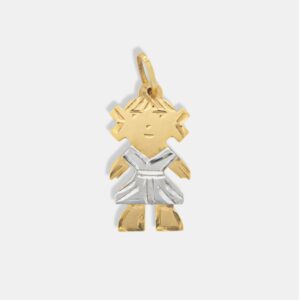 pingente ouro 18k menina