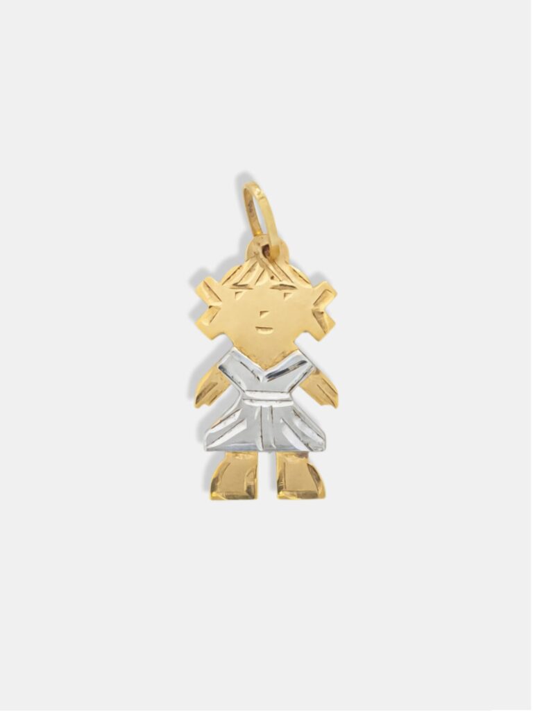 pingente ouro 18k menina