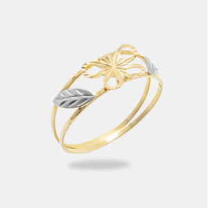 anel ouro 18k borboleta vazado