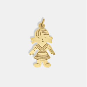 pingente ouro 18k menina