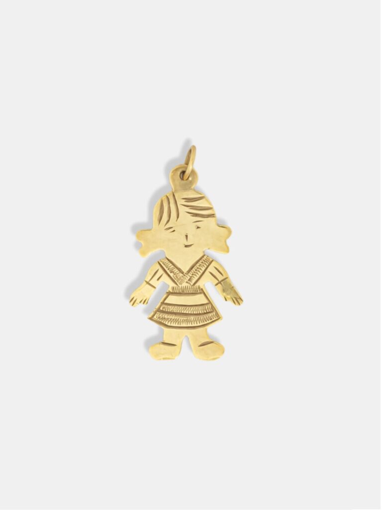 pingente ouro 18k menina