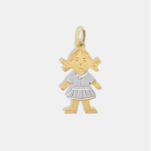 pingente ouro 18k menina