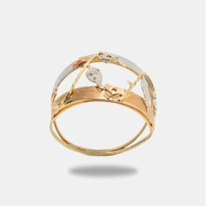 anel ouro 18k, anel com pingente de coração, anel coração ouro, anel cônico ouro, anel romântico ouro 18k, anel delicado com pingente, joia coração ouro, anel feminino ouro, anel moderno ouro, presente romântico em ouro