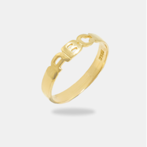 anel ouro 18k abc vazado