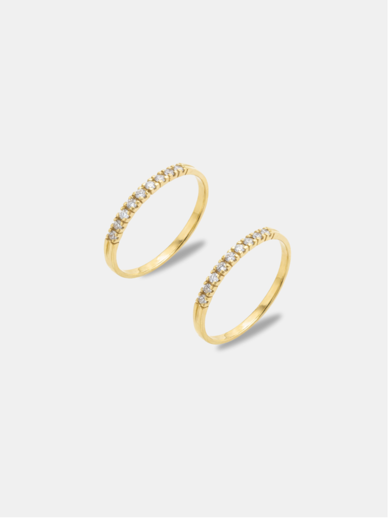 aparador de alianças ouro 18k com pedrarias