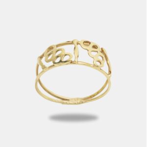 anel ouro 18k vazado