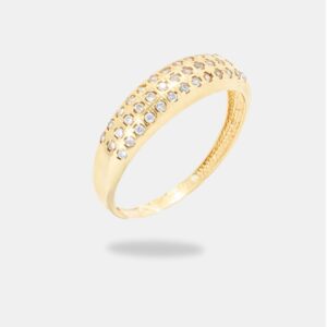 anel ouro 18k cravejado com pedrarias