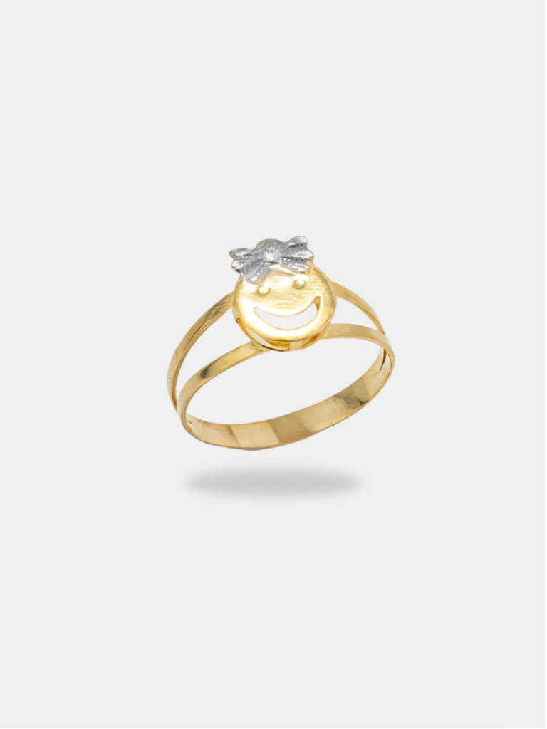 anel ouro 18k menina