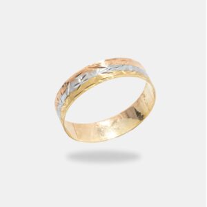 Anel Três Ouros Escrava Ouro 18k | Aro 22