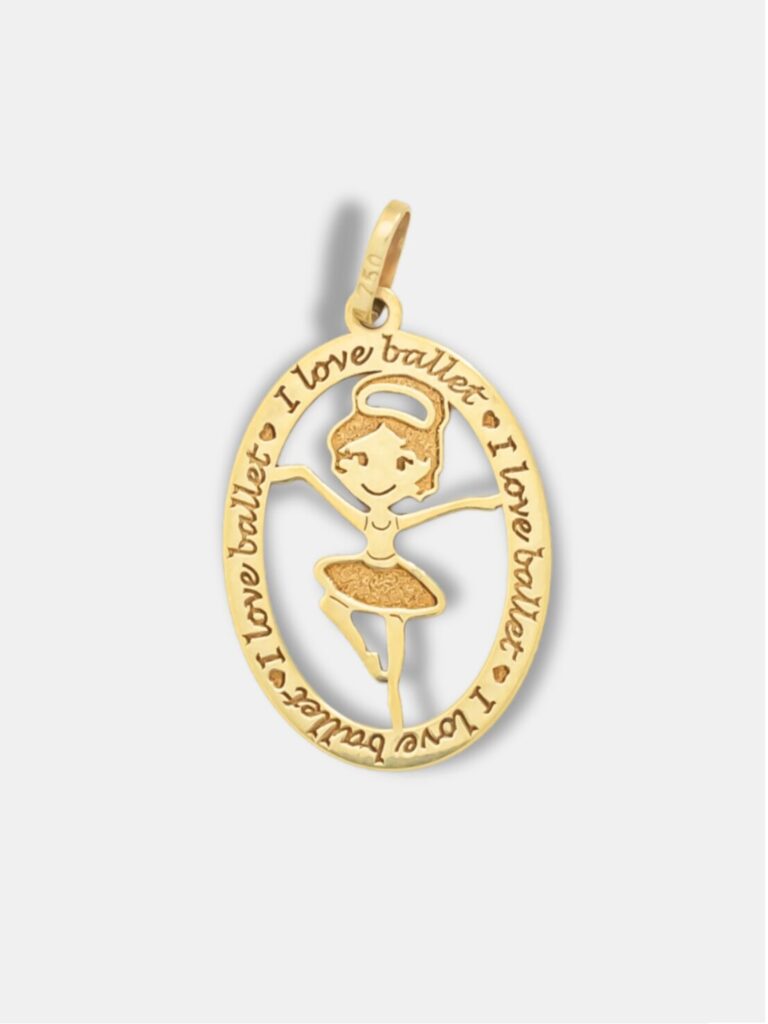 pingente ouro 18k ballet