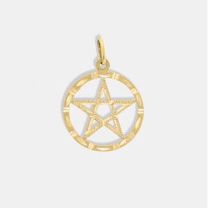 Pingente em ouro 18k no formato da Estrela de Davi