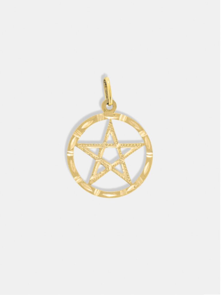 Pingente em ouro 18k no formato da Estrela de Davi