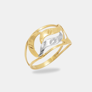 anel ouro 18k vazado com DOIS ouros