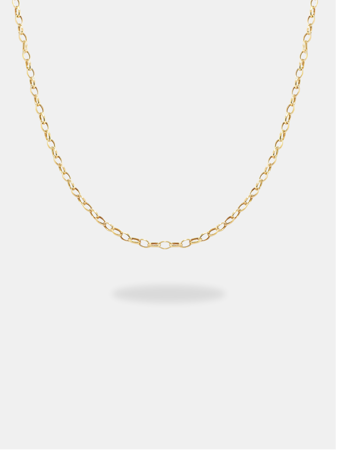 corrente ouro 18k elo grão de arroz