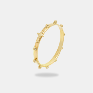 anel ouro 18k terço