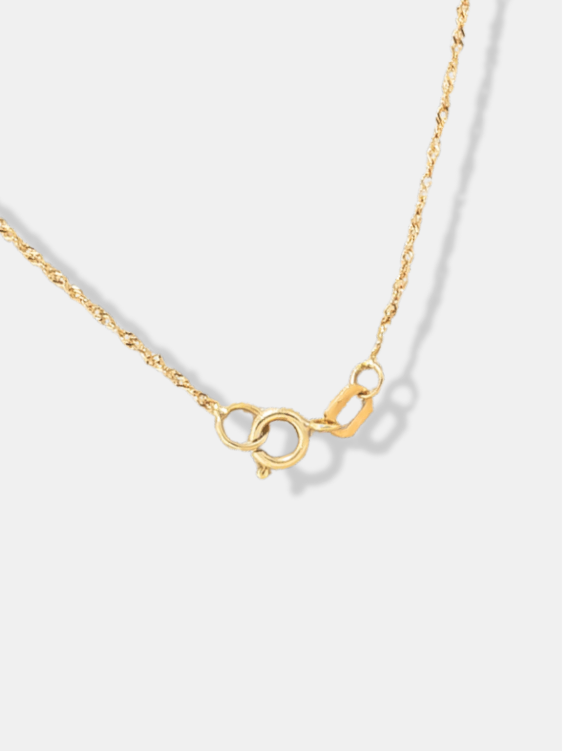 corrente ouro 18k singapura com pingente de coração articulado