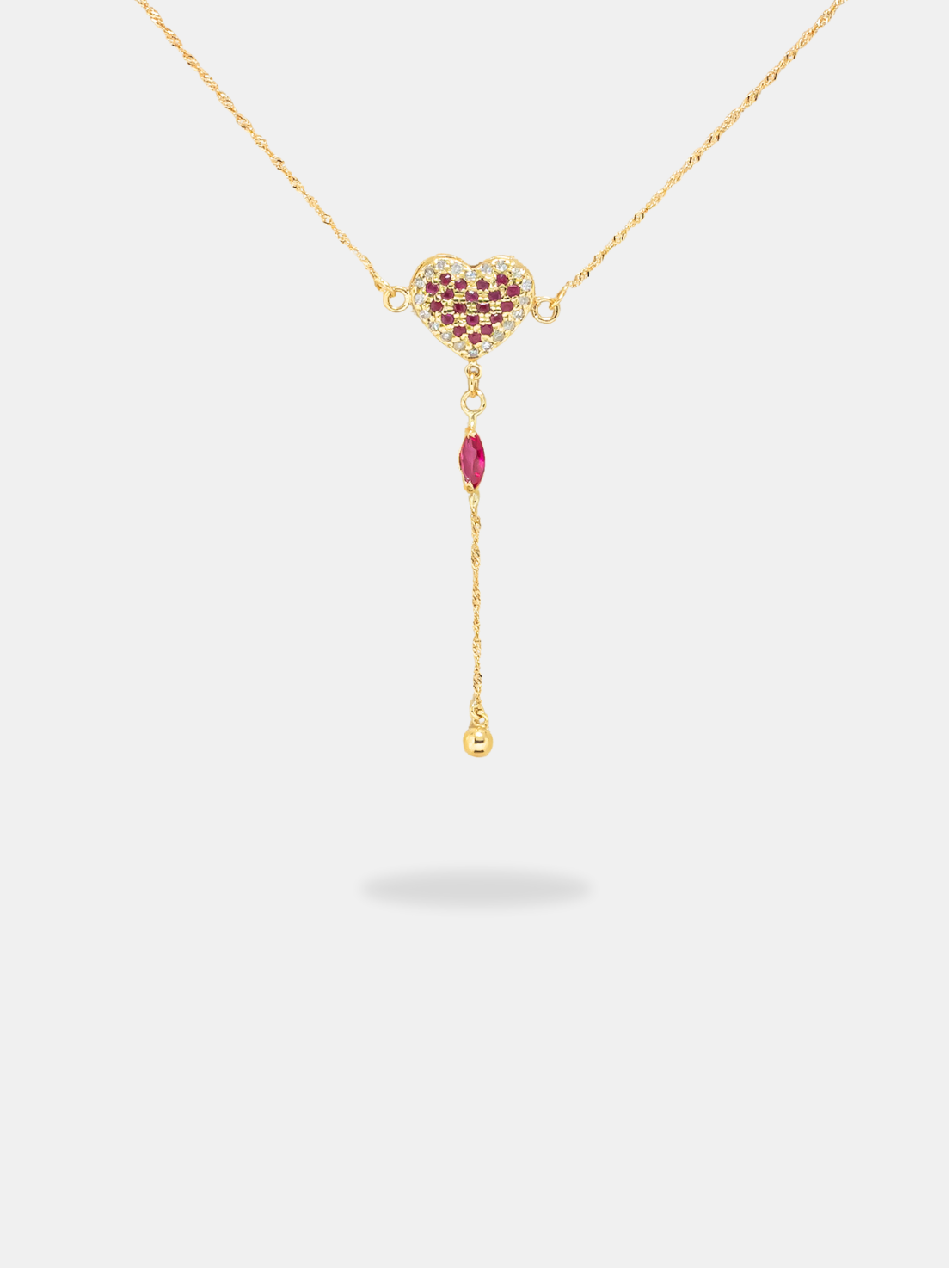 corrente ouro 18k singapura com pingente de coração articulado