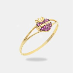 anel ouro 18k fruta