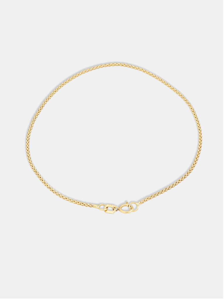 pulseira ouro 18k elo pipoca fina 20cm