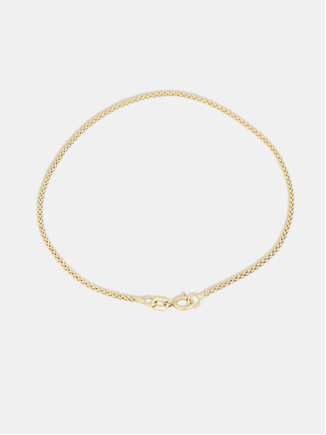 pulseira ouro 18k elo pipoca fina 20cm
