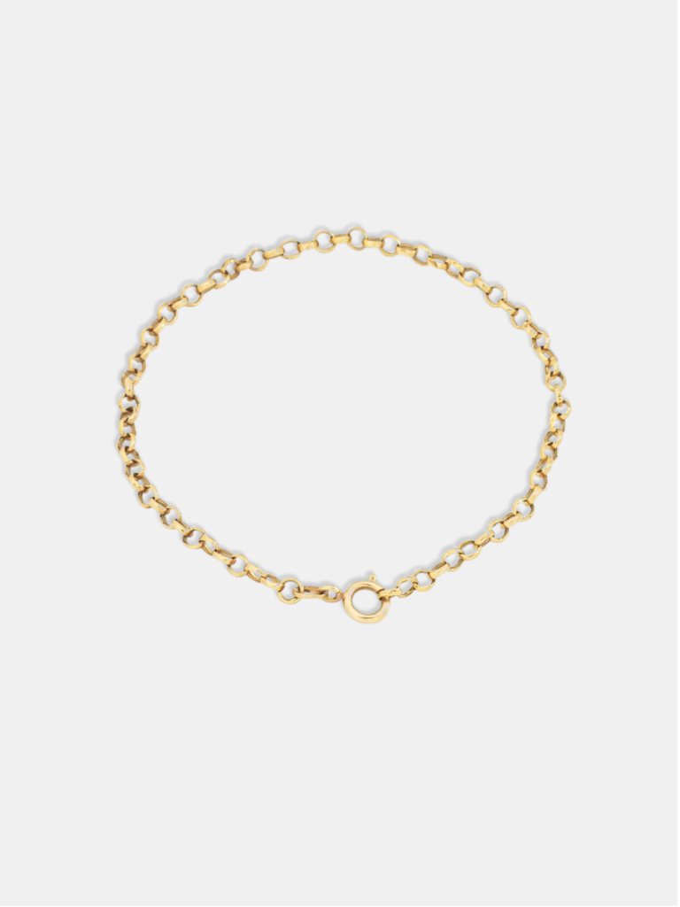 Pulseira Ouro 18k Elo Português Pequena 16cm