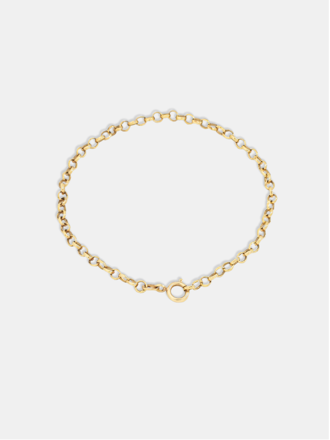 Pulseira Ouro 18k Elo Português Pequena 16cm