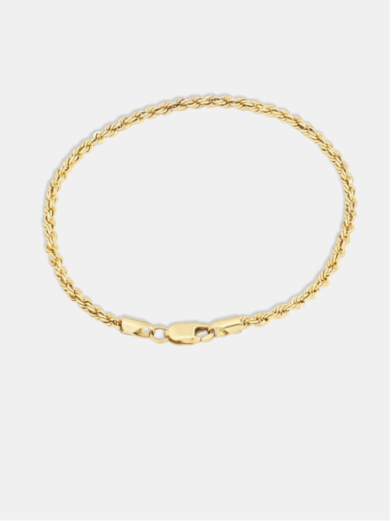 pulseira ouro 18k elo torcido 20cm