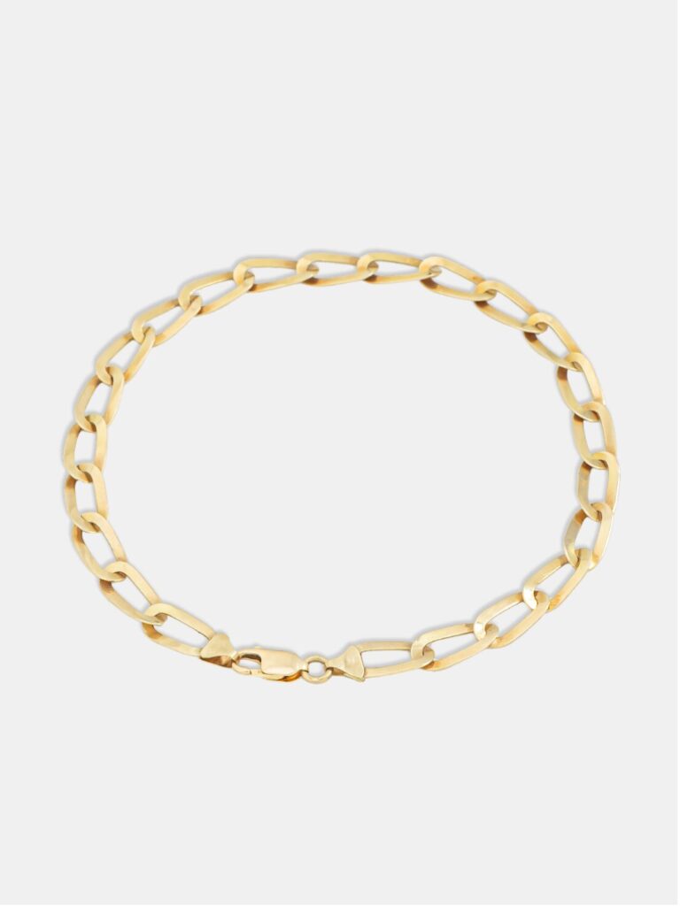 pulseira ouro 18k laminada 22cm