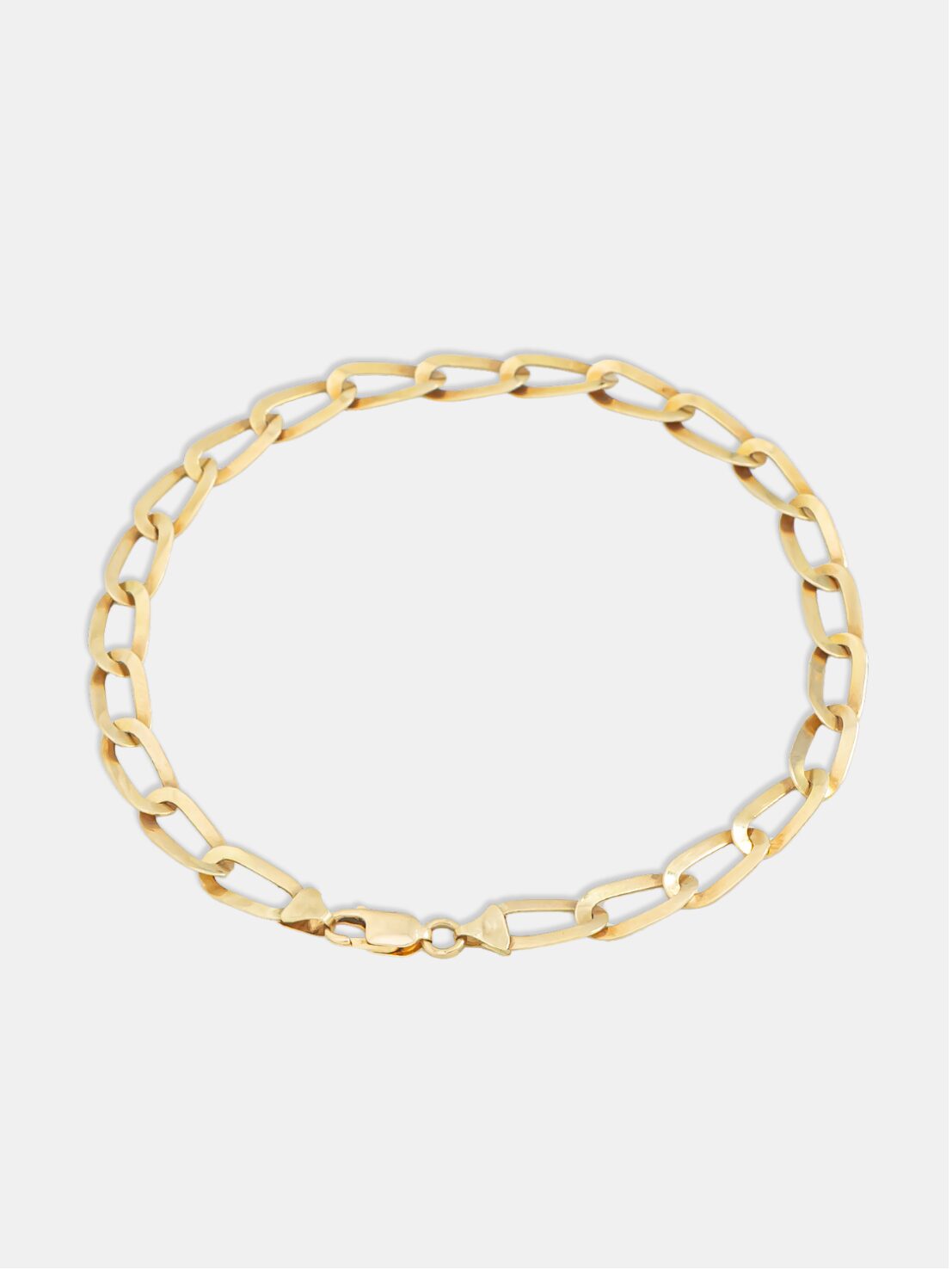 pulseira ouro 18k laminada 22cm