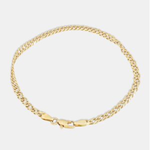 Pulseira Ouro 18k Elo Duplo Losango Maciça