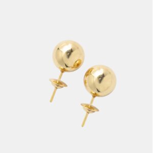 Brinco Ouro 18k Bolinha Lisa Grande