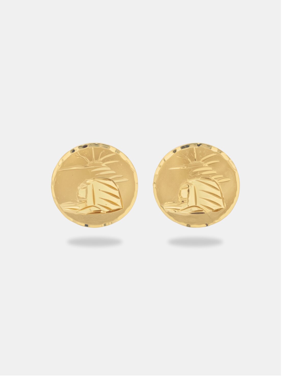 Brinco Ouro 18k Escrava Egípcia Redondo Baby