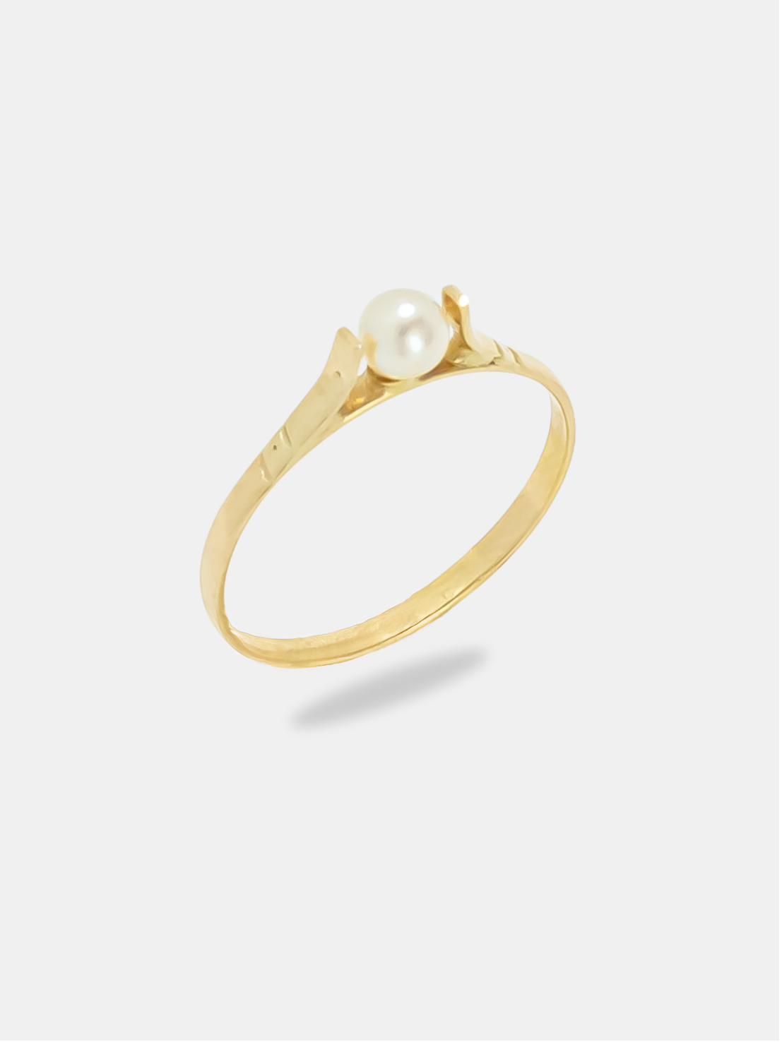 anel ouro 18k Pérola delicado