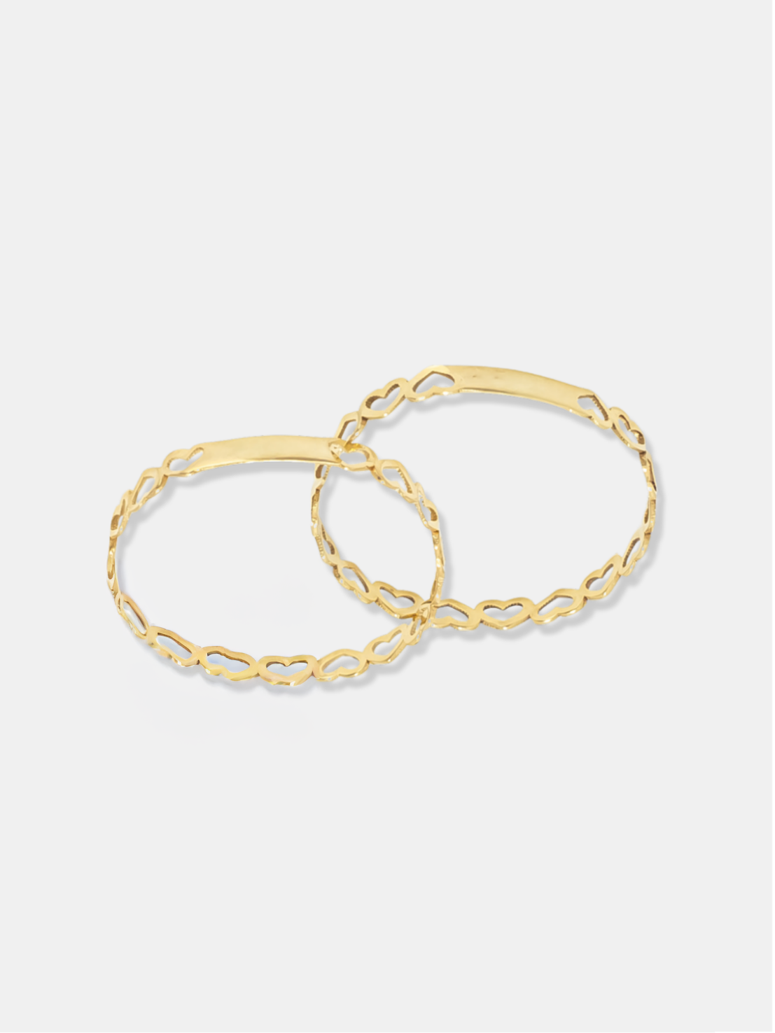 aparadores de ouro coração vazado