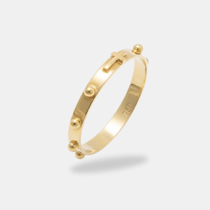 anel ouro 18k terço