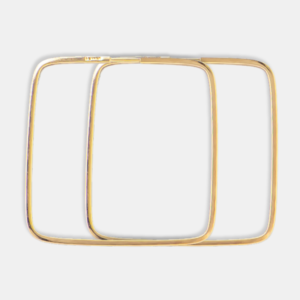 brinco ouro 18k argola quadrado