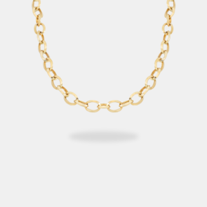 corrente ouro 18k elo grao de arroz grande