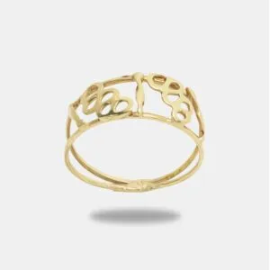 anel ouro 18k vazado