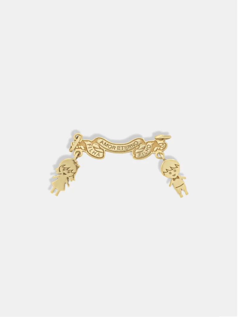 pingente ouro 18k canga filhos amor eterno