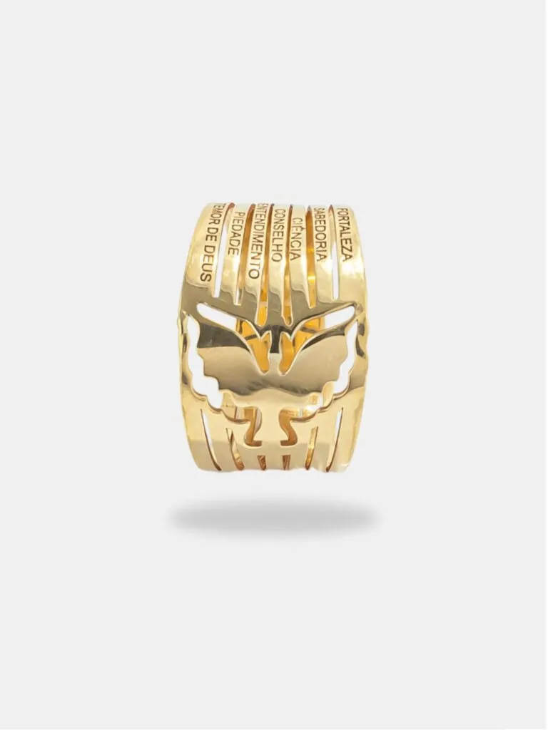 anel ouro 18k dons do Espírito Santo