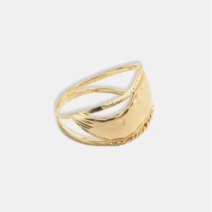 anel ouro 18k com placa gravável