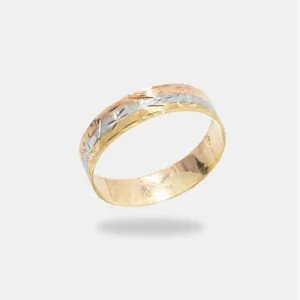 Anel Três Ouros Escrava Ouro 18k | Aro 22