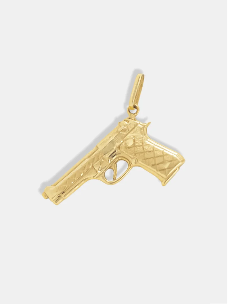 Pingente em ouro 18k modelo Revólver