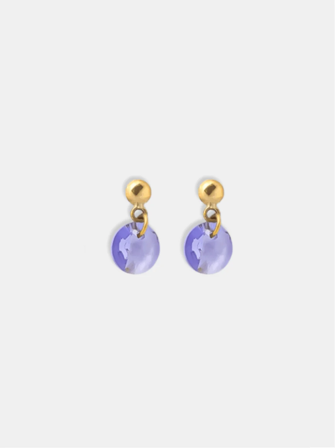 brinco ouro 18k bolinha com disco de zirconia