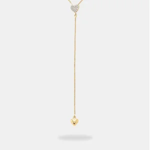 corrente ouro 18k veneziana fina com pingente de coração articulado