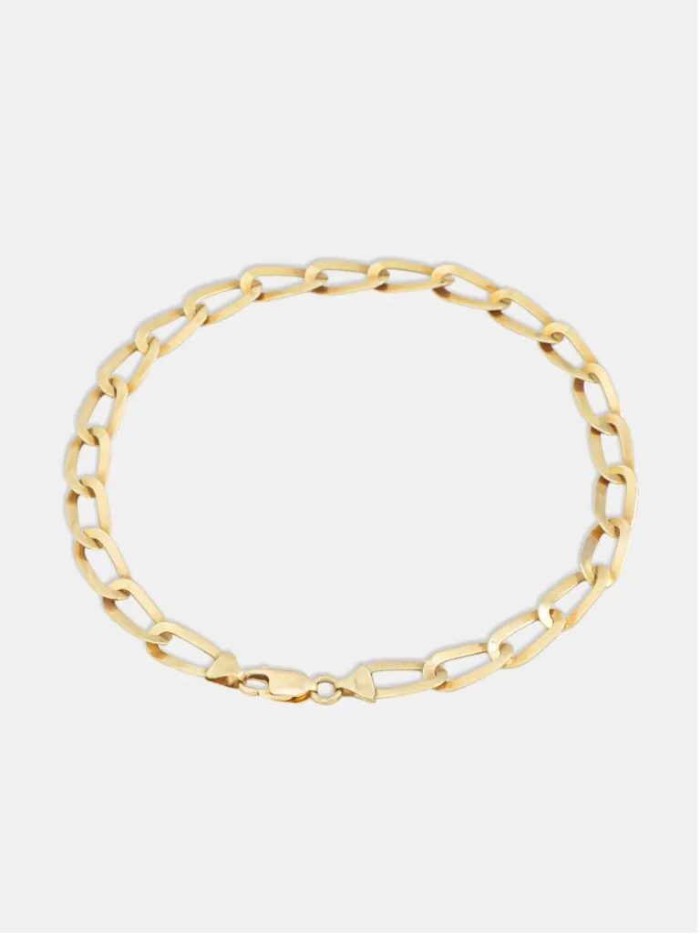pulseira ouro 18k laminada 22cm