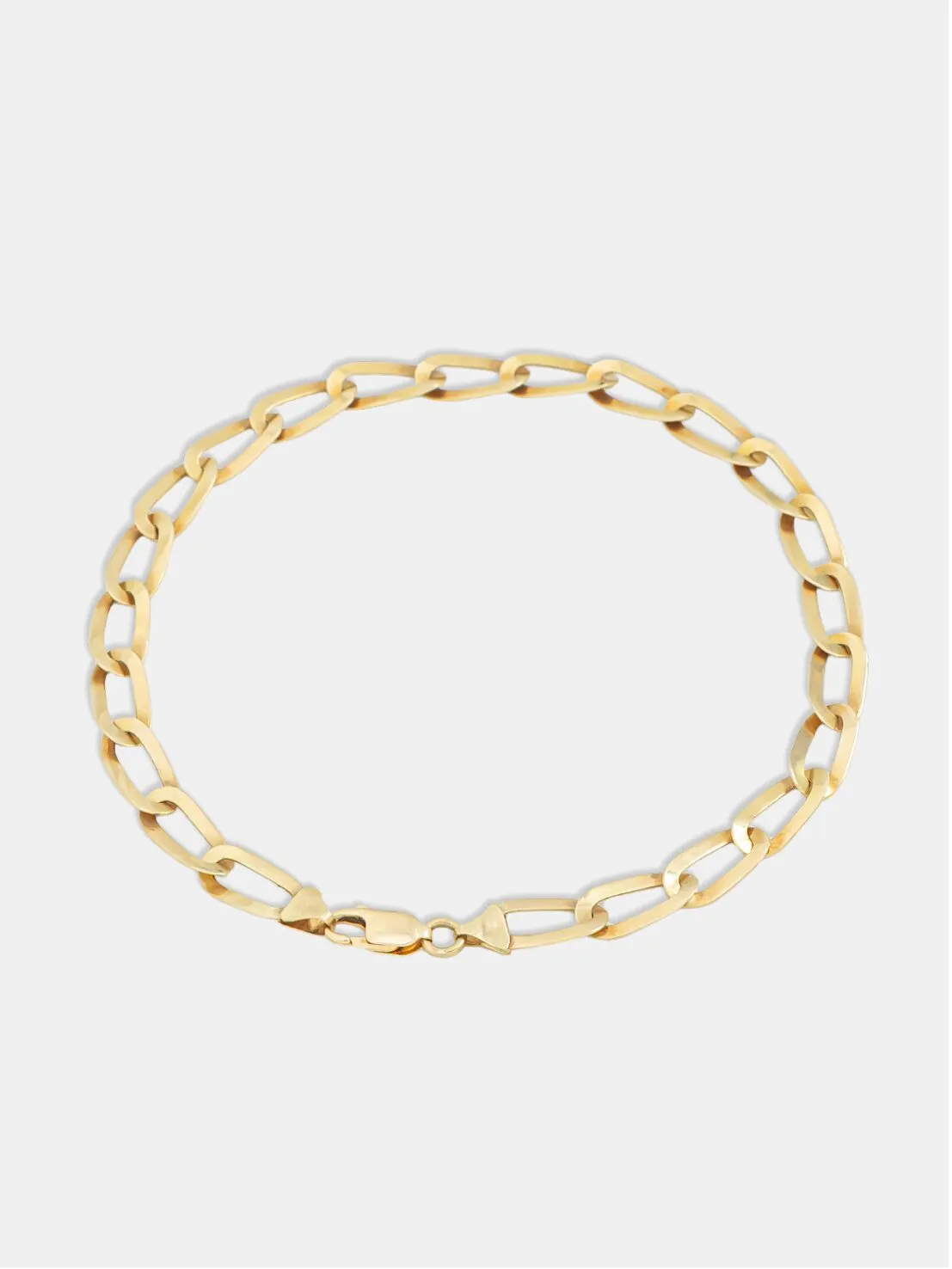 pulseira ouro 18k laminada 22cm