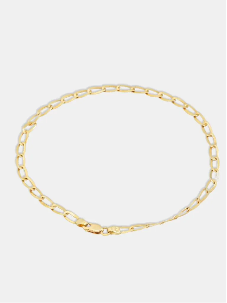 Pulseira Ouro 18k Laminada Fina 20cm