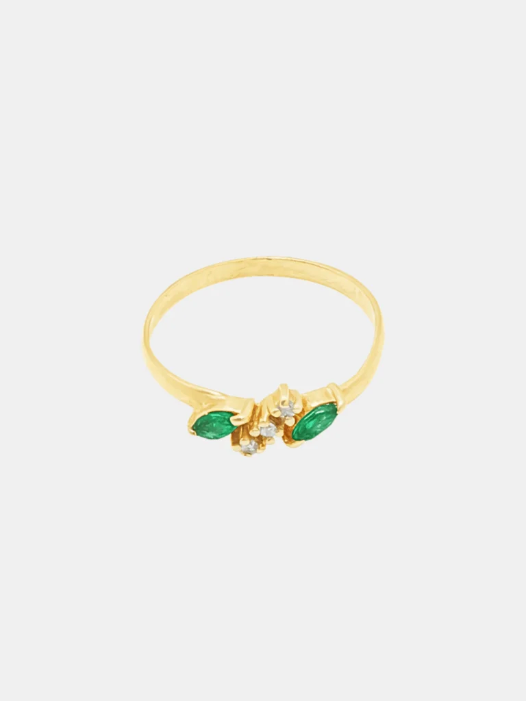 anel ouro 18k com pedras delicado